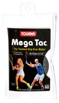 Tourna Mega Tac XL Overgrip 10 Pack -Head Store tourna mega tac xl overgrip 10 pack black 65387 62315.1698772007